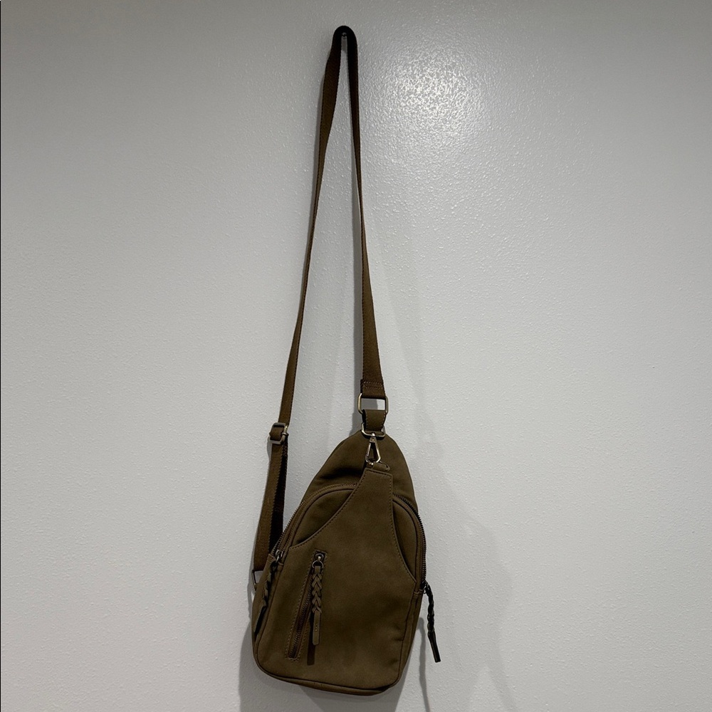 Olive Green Crossbody Sling Bag for Women